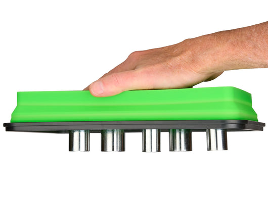 Collapsible Magnetic Parts Tray Set - 3 Different Size Tool Trays for Screw, Bolts, Nuts, Washers, Pins and Other Small Metal Parts, Mechanic Tool Gifts for Men - Green