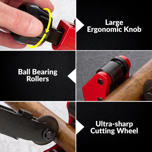 3Pcs Tubing Cutter Set with Fast Quick-Adjust - 1/4