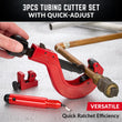 3Pcs Tubing Cutter Set with Fast Quick-Adjust - 1/4