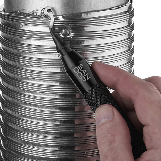 Deburring Tool with Blade - Rotary Shaft and 10 High-Speed Steel Burr Blades and Zipper Storage Case - Machinist Tool for Metal, Aluminum, Copper, Plastic Pipe, 3D Printing, Brass, Black